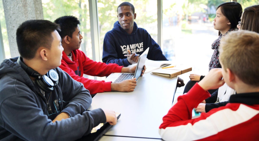 Student group discussing