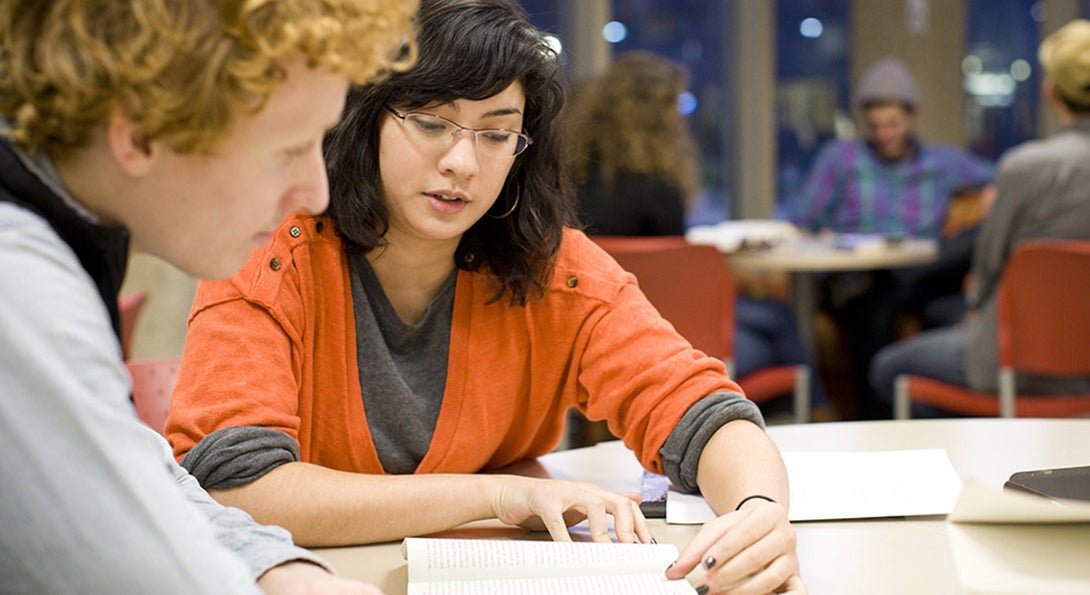 Students studying.