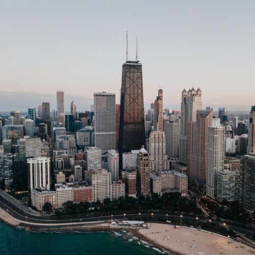 City of Chicago skyline.