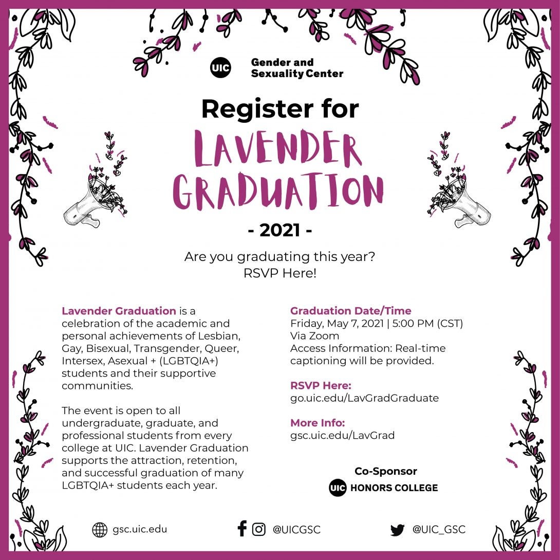 Lavender graduation promotional poster