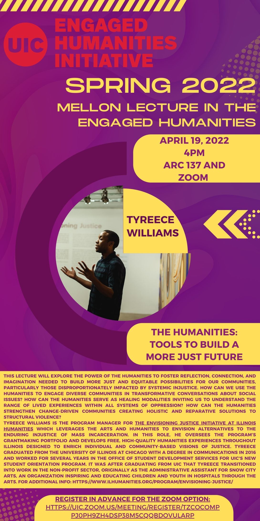 Spring 2022 Mellon Lecture in the Engaged Humanities with Tyreece