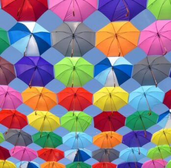 colorful umbrellas 