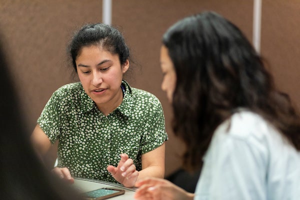 Students speaking at major exploration event