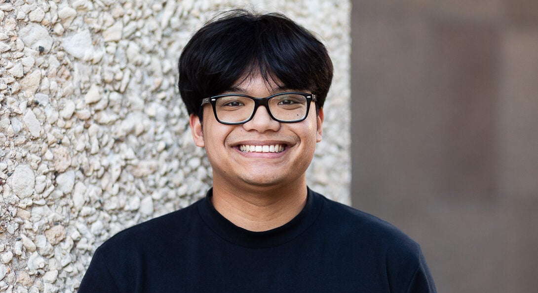 Biological Sciences student Andrew Magsombol on UIC's East campus