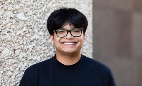 Biological Sciences student Andrew Magsombol on UIC's East campus