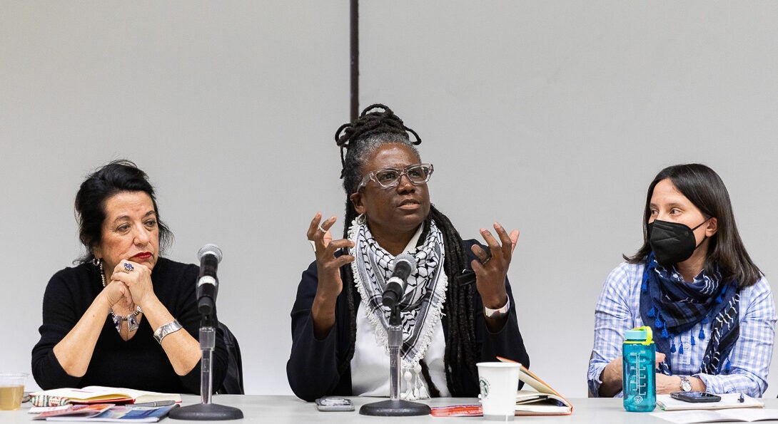 Three UIC LAS professors sit and speak at sociology event